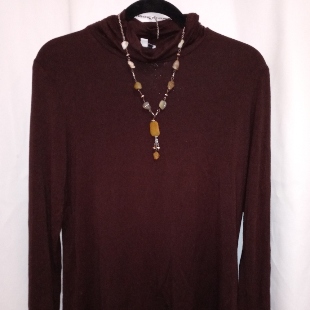 JOSEPH ALLEN, TURTLENECK TOP LONG SLEEVE T-SHIRT SIZE LARGE